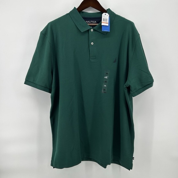 Nautica Other - Nautica Performance Deck Polo Shirt Mens 3XL Green Golf Coastal Big Tall NWT